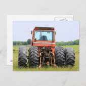 Old Massey Cab Model Traktor in einem Feld Postkarte (Vorne/Hinten)