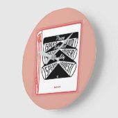 old matchbook cover Price Speaks Loud Große Wanduhr (Winkel)