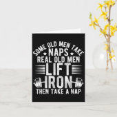 Old Men Gag Workout Gym Fitness Exercise Weightlif Karte (Gelbe Blume)