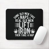 Old Men Gag Workout Gym Fitness Exercise Weightlif Mousepad (Mit Mouse)