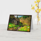 Old Mill Greeting Card Karte (Gelbe Blume)