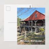 Old Mill Museum in Weston, VT Postkarte (Vorne/Hinten)
