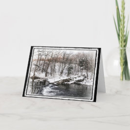 Old Mill Race Weihnachtsfeiertag Weihnachtskarte Feiertagskarte