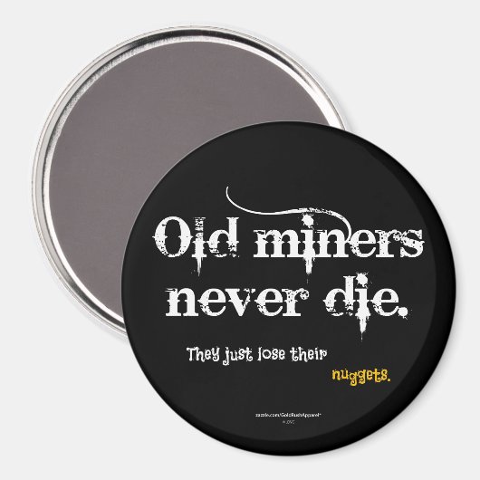 Old Miners Nuggets Magnet (Vorderseite/Rückseite)