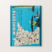 Old Minnesota Map 11x14 Puzzle (Vertikal)