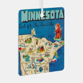 Old Minnesota Map Postcard Ornament Aus Metall (Vorderseite Rechts)