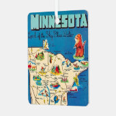 Old Minnesota Map Postcard Ornament Aus Metall (Vorderseite links)