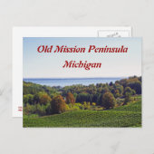 "OLD MISSION PENINSULA, MICHIGAN" POSTCARD POSTKARTE (Vorne/Hinten)