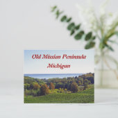 "OLD MISSION PENINSULA, MICHIGAN" POSTCARD POSTKARTE (Stehend Vorderseite)