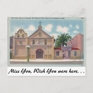Old Mission Plaza, Los Angeles, Kalifornien Postkarte