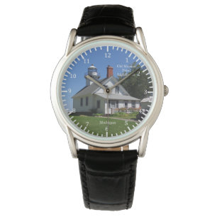 Old Mission Point Leuchtturm Wache Armbanduhr