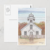 Old Mission Point Light House Postkarte (Vorne/Hinten)