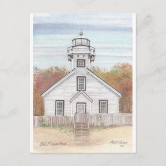 Old Mission Point Light House Postkarte