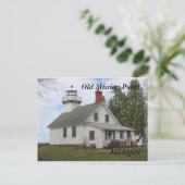 Old Mission Point Light, MI Postkarten (Stehend Vorderseite)