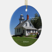 Old Mission Point Lighthouse Circle Ornament (Rechts)