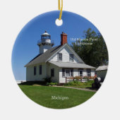 Old Mission Point Lighthouse Circle Ornament (Vorne)