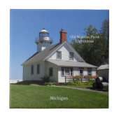 Old Mission Point Lighthouse Fliesen (Vorderseite)