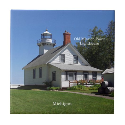 Old Mission Point Lighthouse Fliesen (Vorderseite)