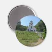 Old Mission Point Lighthouse Magnet (Vorderseite/Rückseite)