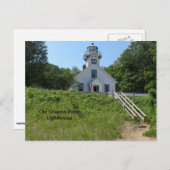 Old Mission Point Lighthouse Postkarte (Vorne/Hinten)