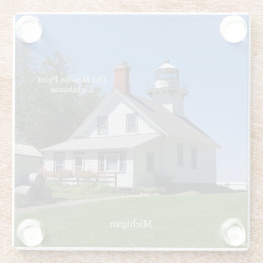 Old Mission Point Lighthouse Untersetzer (Rückseite)