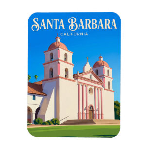 Old Mission Santa Barbara USA Magnet
