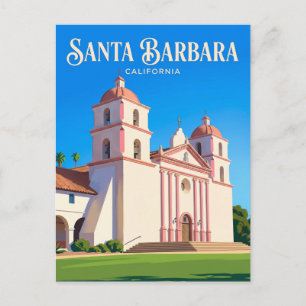 Old Mission Santa Barbara USA Postkarte