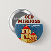 Old Missionen ~ Santa Barbara Button (Vorne & Hinten)