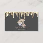 Old Mixer Blume Gold Tropfen Bäckerei Visitenkarte (Vorderseite)