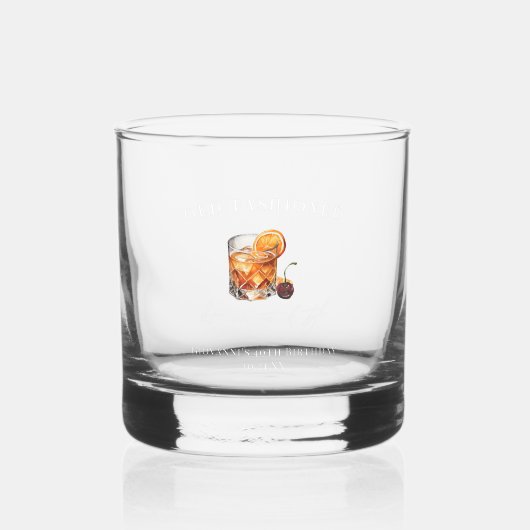 "Old modic" Cocktail Geburtstag Whiskyglas (Vorderseite)