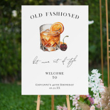 "Old modic" Cocktail Geburtstag Willkommen