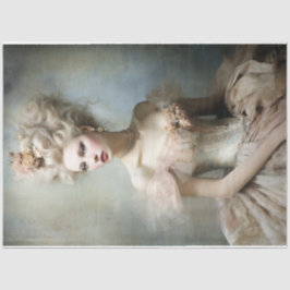 Old modische französische Lady Feminine Beauty Por Seidenpapier