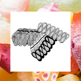 Old modische Ribbon Candy Weihnachten Sweet Shop Gummistempel