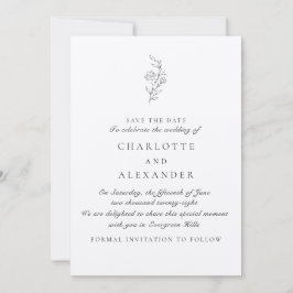 Old Money Ästhetische, transparente bg Save the Da Einladung