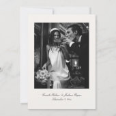 Old Money Black and Cream Wedding  Invitation Einladung (Rückseite)