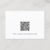 Old Money Black and White Classic QR Code Wedding Begleitkarte (Rückseite)