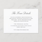 Old Money Black and White Classic Wedding Begleitkarte (Vorderseite)