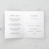 Old Money Black and White Classic Wedding Einladung (Innenseite)
