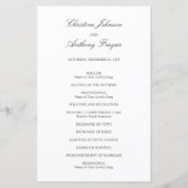 Old Money Black and White Classic Wedding Program (Vorderseite)