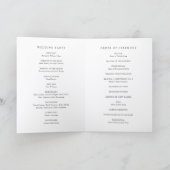 Old Money Black and White Classic Wedding Programm (Innenseite)
