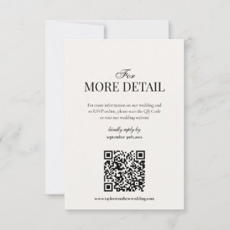 Old Money Black & White |  Details Qr Code Encore Dankeskarte