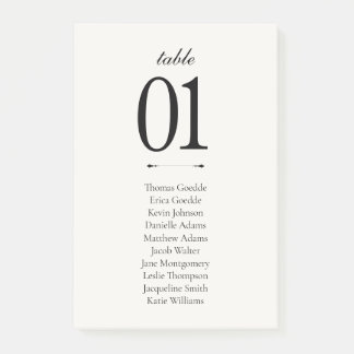 Old Money Black & White | Printable Seating Flat Post-it Klebezettel
