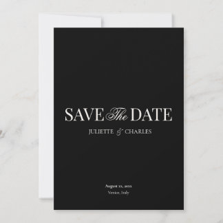 Old Money Black & White | Save The Date Card Einladung
