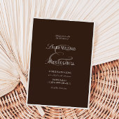 Old Money Brown Ivory Wedding Einladung