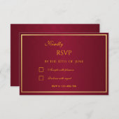 Old Money Burgundy & Gold RSVP (Vorne/Hinten)