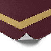 Old Money Burgundy Wedding  Poster (Ecke)