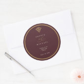 Old Money Burgundy Wedding Sticker (Umschlag)