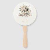 Old Money Champagne und Blush Wedding Programm Fächer (Vorderseite)