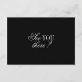 Old Money Classic Luxury Black Cream Wedding RSVP Karte (Rückseite)