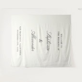 Old Money Custom Fabric Wedding Welcome Sign Wandteppich (Vorderseite (Horizontal))